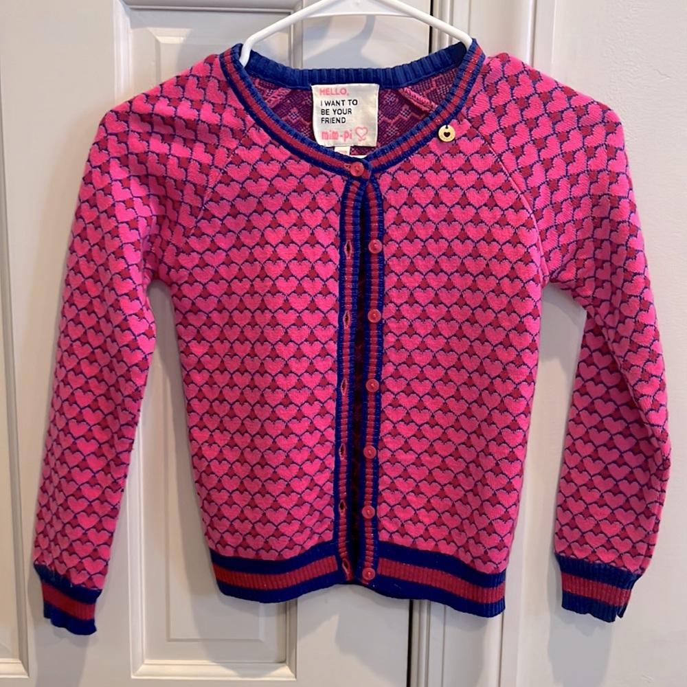 Mim-Pi girls cardigan size EU 128 US 8 like new